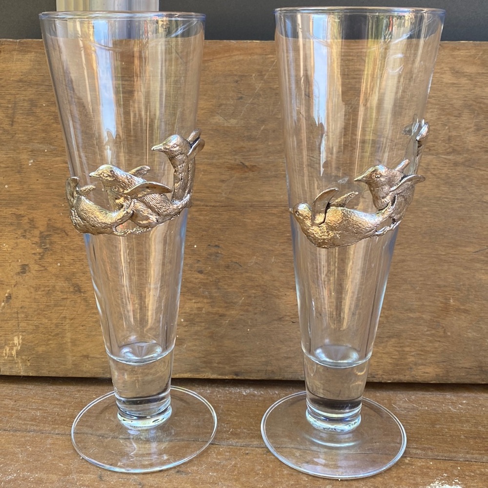 Vintage Arthur Court Penguin Pilsner glass